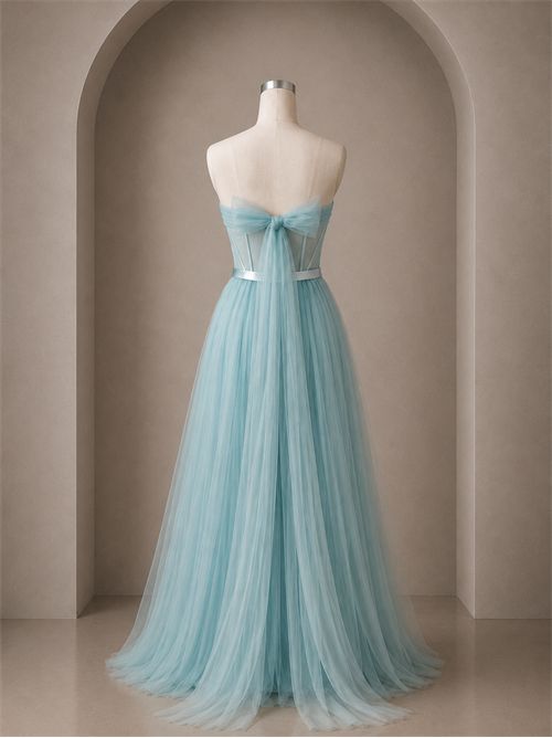 abito bustier tulle G FOR GIULSIE | LUX034ACQUA